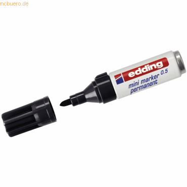 Edding Permanentmarker edding mini 0.5 VE=10 Stück schwarz von Edding