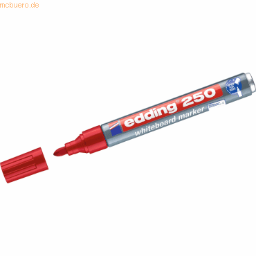 Edding Whiteboardmarker edding 250 nachfüllbar 1,5-3mm rot von Edding