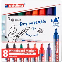 edding 363 Whiteboard-Marker farbsortiert 1,0 - 5,0 cm, 8 St. von Edding