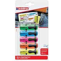 edding mini highlighter Textmarker farbsortiert, 5 St. von Edding