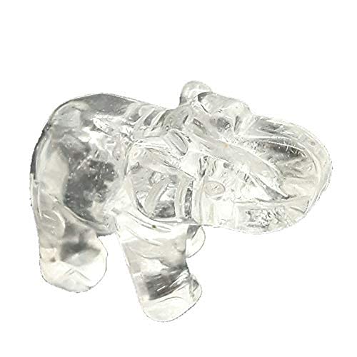 Kristall Stein Elefant | Edelstein Tier 5 cm, Kristall Elefant | Kristall Tier – Bergkristall Elefant | | Elefanten-Figur klein von Edelsteinartikel