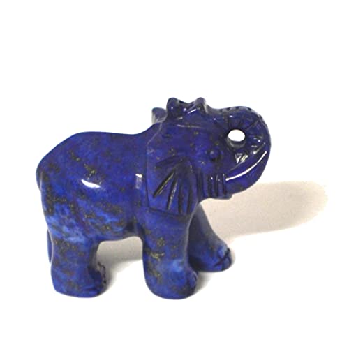 Lapislazuli Stein Elefant, Edelstein Elefant 5 cm, Lapis Stein Tier Elefant, Glücksbringer, Talisman und Sammlerstück von Edelsteinartikel