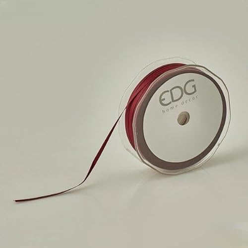 EDG Enzo De Gasperi Satinband, doppelt, 3 mm, 100 m, Farbe Burgundy von Edg