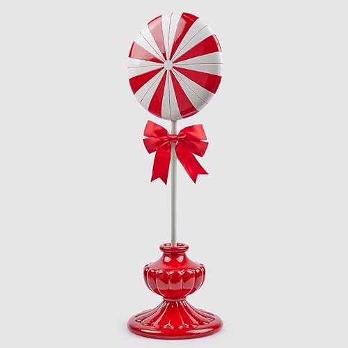 EDG Enzo De Gasperi Weihnachtsdekoration Süßigkeiten Topiary H 71 cm L 23 cm L 26 cm White Red von Edg