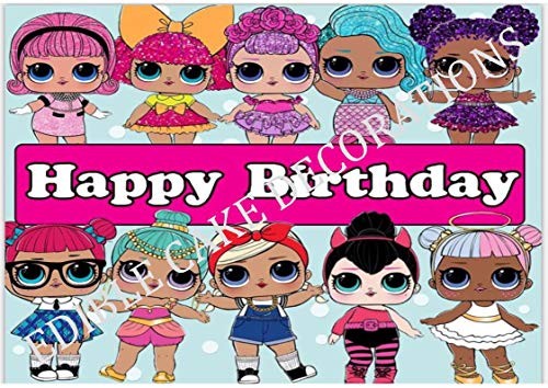 1 x Lol Dolls Celebration Essbares Papier Big Cake Topper Cake Decorations Birthday von Ediblecakedecorations