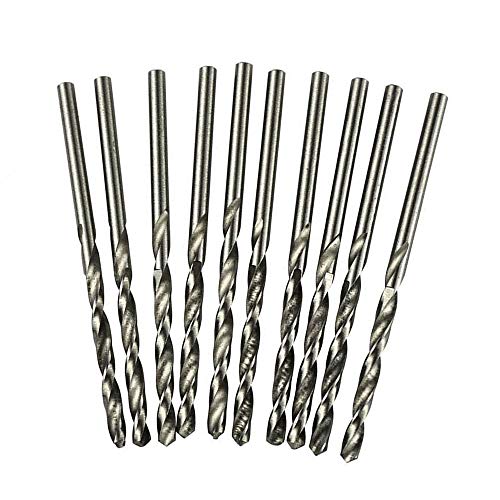 Metrische HSS-Bohrer, 0,6 mm, Mikro-Mini-Spiralbohrer, gerader Schaft, 10 Stück von Edinstry