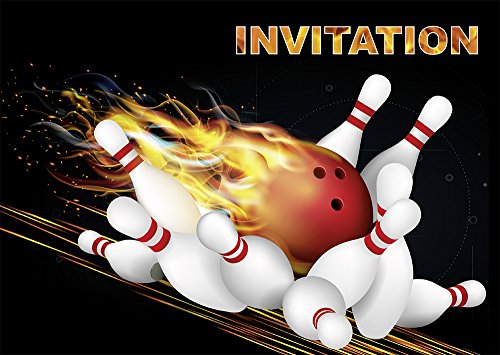 Edition Colibri 10 Einladungen BOWLING/QUILLES auf Französisch: Set mit 10 Bowling-Einladungskarten für einen Kindergeburtstag oder für eine Bowling-/Kegelparty (10694 FR) von Edition Colibri