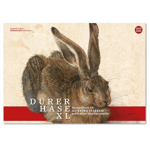 Edition Dürer Zeichenblock gekörnt A3 12 Blatt 130 g/m², Malblock für Kinder und Erwachsene von Edition Dürer