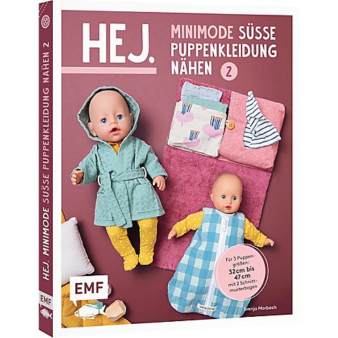 Buch "Hej. Minimode süße Puppenkleidung nähen 2" von Edition Fischer