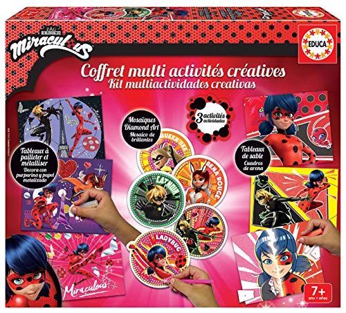 Educa 18931 Loisirs Créatifs. Coffret Multi activités Miraculous Ladybug. Für kreative Hobbys. Set für mehrere Aktivitäten, No Color, One Size von Educa