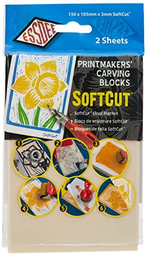 Educational Arts SC2 Weichschnitt-Printing Block , 150 x 105 x 3.0, 2 Stück von ESSDEE