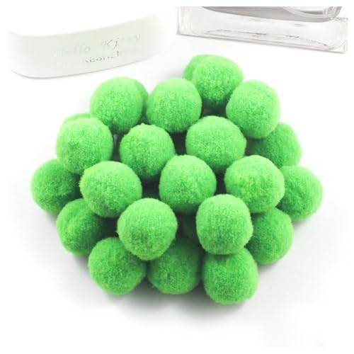 Egurs 100 Stück 3cm Pom poms Pompons zum Basteln Flauschige Bälle Hohe Elastische Kleine Pompons Plüsch Bälle 30mm Bunte Bommeln Bälle für DIY Kreative Handwerk Dekoration dunkelgrün 100 Stück von Egurs