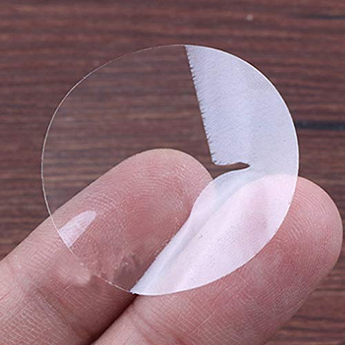 Egurs 1000 Stück Transparent Runde Aufkleber Siegeletikette Blanko Etiketten, Stark Haftend 20mm von Egurs