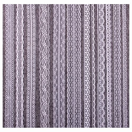 Egurs 12 Yard Weiß Spitzenbordüre Spitzenborte Spitzenband Zierband Spitze Blume Borte für Handwerk Dessous Hochzeitskleid Hochzeit Deko Nähen Kleidung Zubehör 12 Yard(1 Yard/Muster) von Egurs