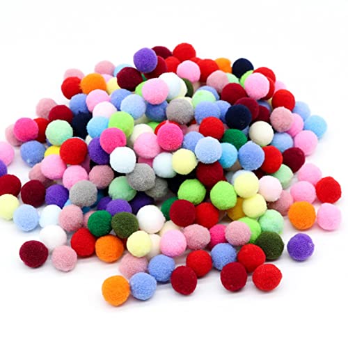 Egurs 200 Stück Pompons zum Basteln Bunt Kleine Flauschigen Pompons Plüsch Bälle Mini Pom Poms für Handwerk Herstellung DIY Kreative Zubehör Deko Hobby Supplies 10mm von Egurs