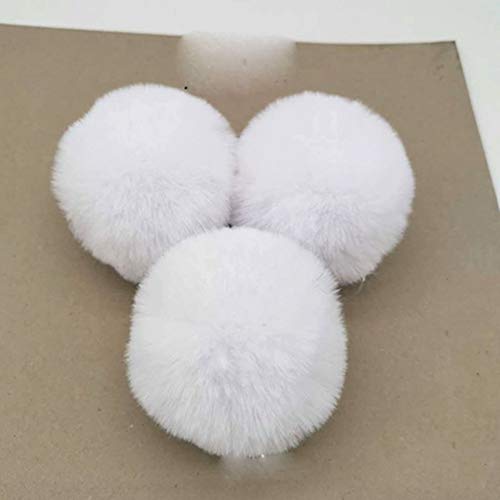 Egurs 30 stück 8cm Pompons Bunte groß Pom Pom bälle Flauschigen Plüsch Bälle Weiß von Egurs