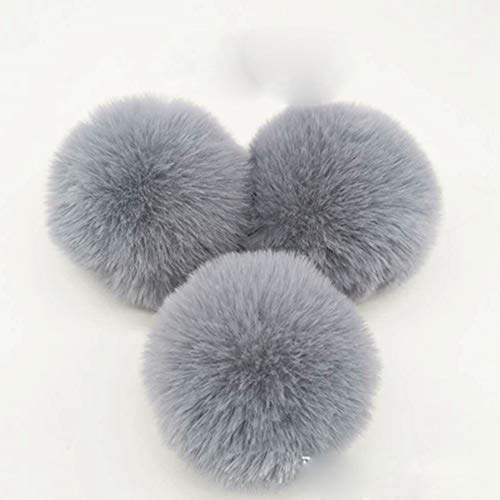 Egurs 30 stück 8cm Pompons Bunte groß Pom Pom bälle Flauschigen Plüsch Bälle grau von Egurs