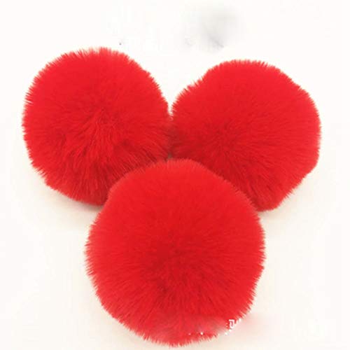 Egurs 30 stück 8cm Pompons Bunte groß Pom Pom bälle Flauschigen Plüsch Bälle rot von Egurs