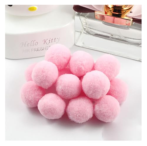 Egurs 50 Stück 3cm Pom poms Pompons zum Basteln Flauschige Bälle Hohe Elastische Kleine Pompons Plüsch Bälle 30mm Bunte Bommeln Bälle für DIY Kreative Handwerk Dekoration Pink 50 Stück von Egurs