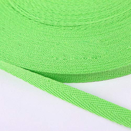 Egurs Baumwollband 50 Yard 20mm Köperband Twillband Schrägband aus 100% Baumwolle mit Fischgrätenmuster Nahtband zum Nähen Dekoband Nähenband für DIY Handwerk Kleidung Taschen Schuh Hut Grün von Egurs