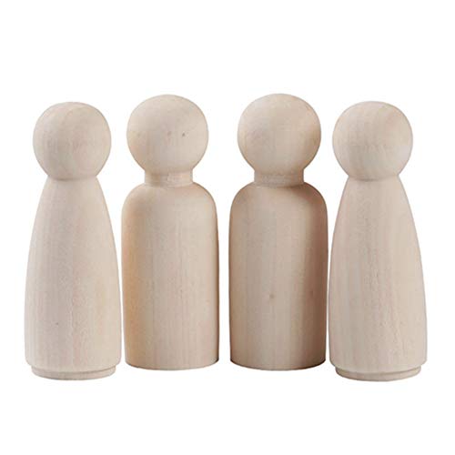 Egurs Holzfiguren 10 Stück 75mm DIY Figuren (5*Männlich +5*Weiblich) von Egurs