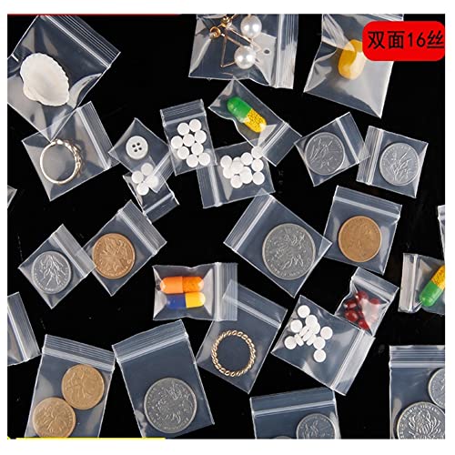 Egurs Mini Druckverschlussbeutel 500 Stück 3X4 cm Klein Transparent Zip-Beutel Wiederverschließbare Gleitverschlussbeutel Pillen Schmuck Samen Storage Taschen Mini Ziplock Bags von Egurs