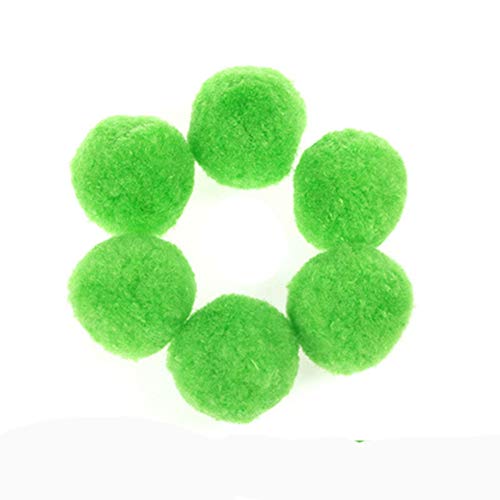 Egurs Pompons,60 Stück 50mm Bunte Pom Pom Flaumigen Pompon Ball für Handwerk Puppen DIY Dekoration Grün von Egurs