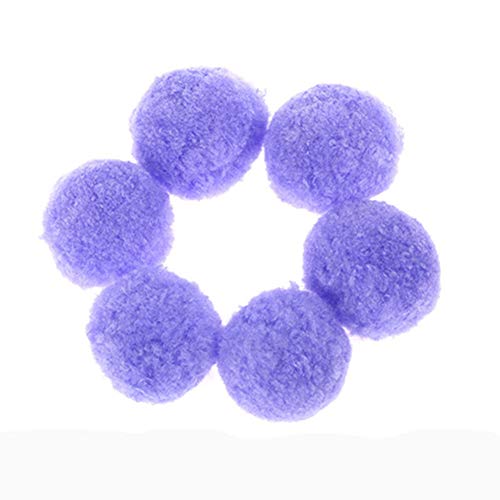 Egurs Pompons,60 Stück 50mm Bunte Pom Pom Flaumigen Pompon Ball für Handwerk Puppen DIY Dekoration Lavendel von Egurs