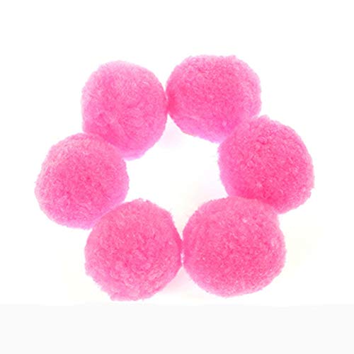 Egurs Pompons,60 Stück 50mm Bunte Pom Pom Flaumigen Pompon Ball für Handwerk Puppen DIY Dekoration Rosa von Egurs