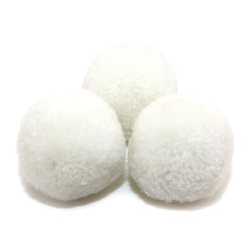 Egurs Pompons 50 Stück Bunte Pom Pom Kaschmir Bommeln zum Basteln Verschiedene Dekorative Pom Poms Flauschigen Plüsch Pompoms Bälle Kunsthandwerk für DIY Kreative Crafts Handwerk 1#Weiß 1.5cm von Egurs