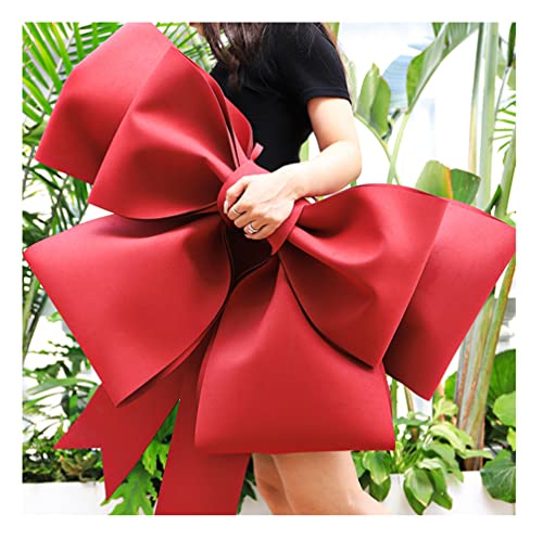 Egurs Riesenschleife Rot Große Dekoschleife Party Hochzeit Deko Bow DIY Schleife Set Haus Dekorative Requisiten Schießen Schleife Neu Rotwein 75cm von Egurs