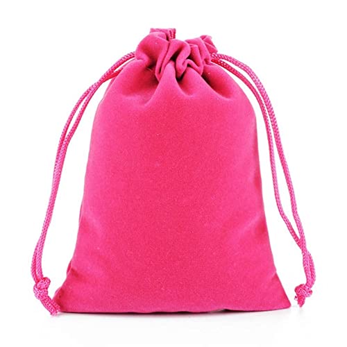 Egurs Samtbeutel mit Kordelzug Schmuckbeute Hochzeit Party Geschenksäckchen Geschenk Tasche Schmuck Süßigkeiten Beutel Hochzeit Gunst Rose 5 Stück 10 * 20CM von Egurs