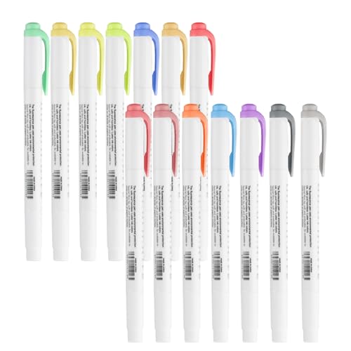 15 Stück Highlighter Pen Marker, Pastell Assorted Farben, Dual Tip Textmarker, Aesthetic Marker Stifte, Textmarker Pastell, Marker mit Breiter und Feiner Spitze für Ausmalen, Unterstreichen, Hervorheb von Ehuihuan