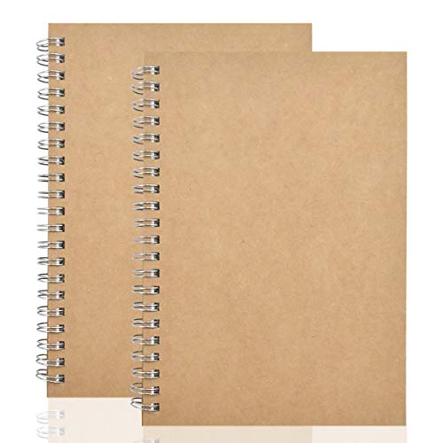 2 Stück Planer Tagesplaner Undated Weekly Planner Notebook Zeitmanagement Planer Daily Planner mit To Do Liste Notizblock Brown Kraft Cover Tagesplanung Notizbuch 100 Seiten/50 Blatt von Ehuihuan