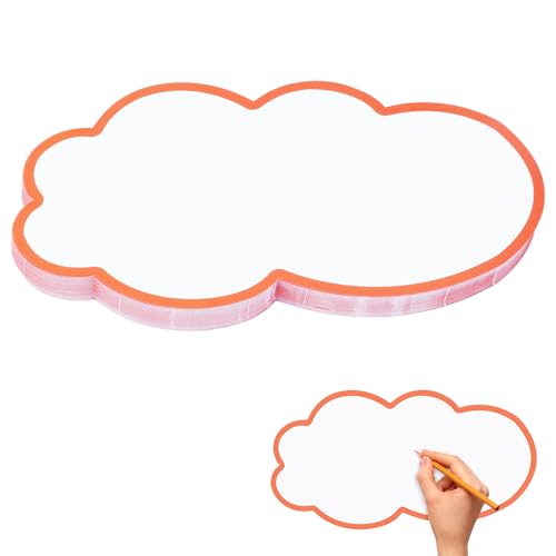 50 Stück Moderationskarten Wolken, 230x120 mm Präsentationskarten Set, 180 g/m² Papier Beschriftbare Seminarkarten, Mitteilungskarten für Schule Büro Professionelle Präsentation Vorlesung von Ehuihuan