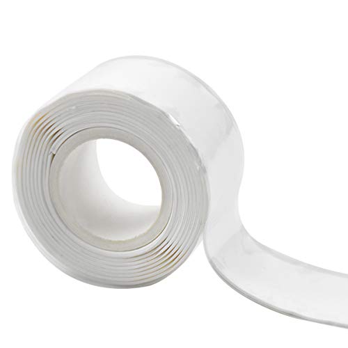 Wasserfestes Klebeband 1M x 25mm, Wasserdichtes Klebeband, Dichtband Selbstklebend Wasserdicht, Selbstverschweißendes Isolierband für Wasserleitungen, Dichtungsband Transparent für Reparaturen von Ehuihuan