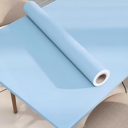 Eiauiuo Tisch Klebefolie Selbstklebende Tapete Wasserdicht Möbelfolie Selbstklebend PVC Tischaufkleber Möbelaufkleber Tischschutzfolie Dekofolie für Möbel Wände(Blau,120x300cm(WxL)) von Eiauiuo