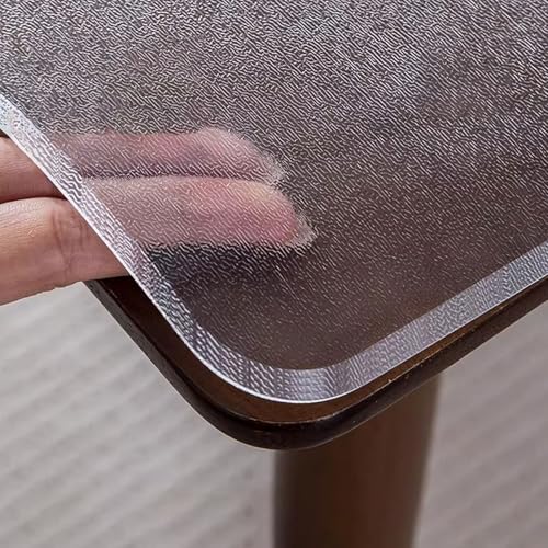 Eiauiuo Tischdecke Table Cover Transparente Tischschutzfolie Weicher Tischfolie Einseitig Matt 0.7mm 1mm 1.5mm 2mm Dicke Tischmatte Geruchsneutral Keine Blasenbildung für Glastisch Holztisch Fettdicht von Eiauiuo