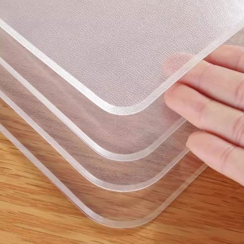 Eiauiuo Tischdecke Transparente Tischfolie Durchsichtige Glasklar Folie 1.5mm & 2.6mm Dicke PVC Plastik Tischdecken Folie Tischschutzfolie Wasserdicht Abwischbar Tischschutzmatte Kratzfeste （Nach Maß） von Eiauiuo