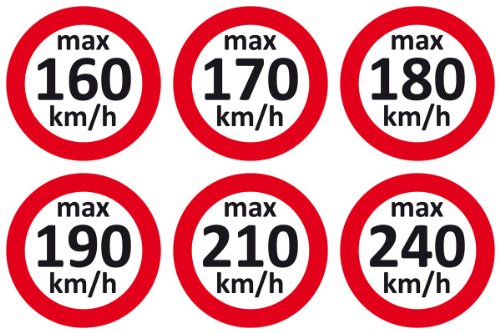 'Eichner Mehr. Aufkleber: 190 Km/h Label der Räder von Winter Speed, 1 Paket = 1 Box 100 Aufkleber, Text max 190 km/h, GSY:. T " von Eichner