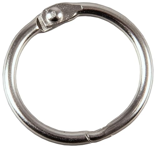 Metall-Klappringe aus vernickeltem Stahl, in silber, für Ihre Auftragstaschen, Durchmesser 19 mm (1 VE = 10 Stück) von Eichner