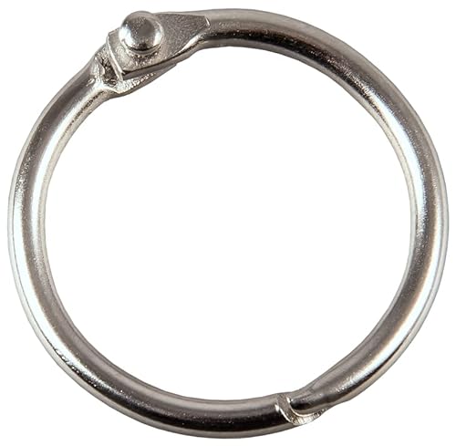 Metall-Klappringe aus vernickeltem Stahl, in silber, für Ihre Auftragstaschen, Durchmesser 25 mm (1 VE = 10 Stück) von Eichner