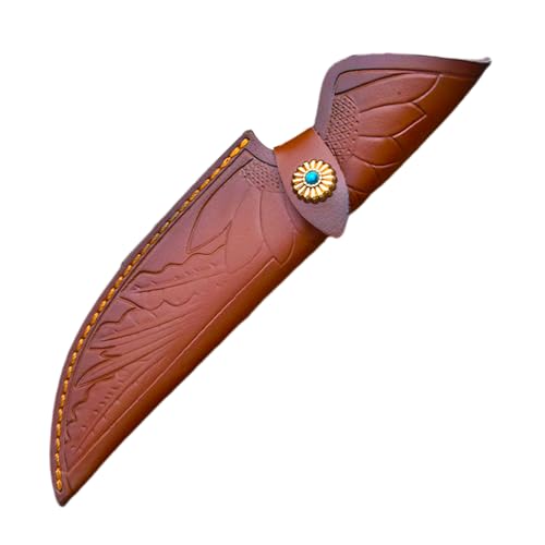 Eiflayn Messerscheide Leder, Doppellagiges Leder Messertasche für Gürtel,Universal Cuttermesser Tasche,Messer Holster für Outdoor,Jagd,Freizeit von Eiflayn