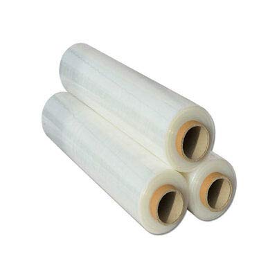 3 Rollen Stretchfolie 23my 500mm 2,5kg Palettenfolie Handfolie Wickelfolie transparent Schrumpffolie wrapping film stretch Plastikfolie Verpackungsfoli (Transparent, 3x) von Eigenmarke