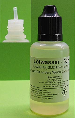 30 ml Lötwasser (FLUX), Flussmittel speziell für SMD hohe Industriequalität (no clean,säurefrei) Weichlöten von Eigenmarke