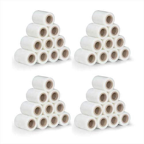 40 Rollen Mini Stretchfolie 10cm x 150m 23my transparent Palettenfolie Wickelfolie Verpackungsfolie (40x) von Eigenmarke