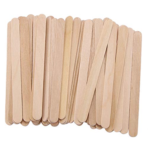 Eighosee 200 Stück Bastelstäbchen Eisstäbchen aus Holz, 114 mm Länge, Leckerli-Sticks von Eighosee