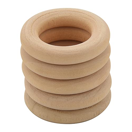 Eighosee 5x Holzring Holzring zum Basteln DIY Schmuck 30mm von Eighosee