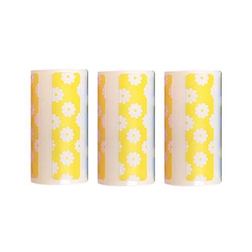 Eighosee Thermopapierrolle, Color Direct Thermo-Etikettenrolle, 50 x 15 mm, stark klebend, für A6, Gelb, 3 Stück von Eighosee