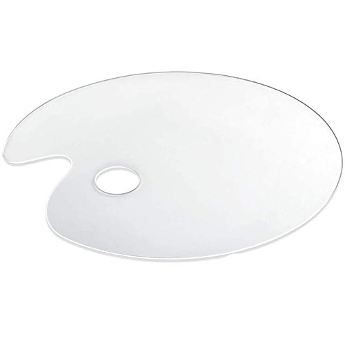 Eighosee Transparente Farbpaletten, antihaftbeschichtet, oval, Künstlerfarbe, Mischpalette zum Mischen von Acrylöl, 30,5 x 40 cm von Eighosee